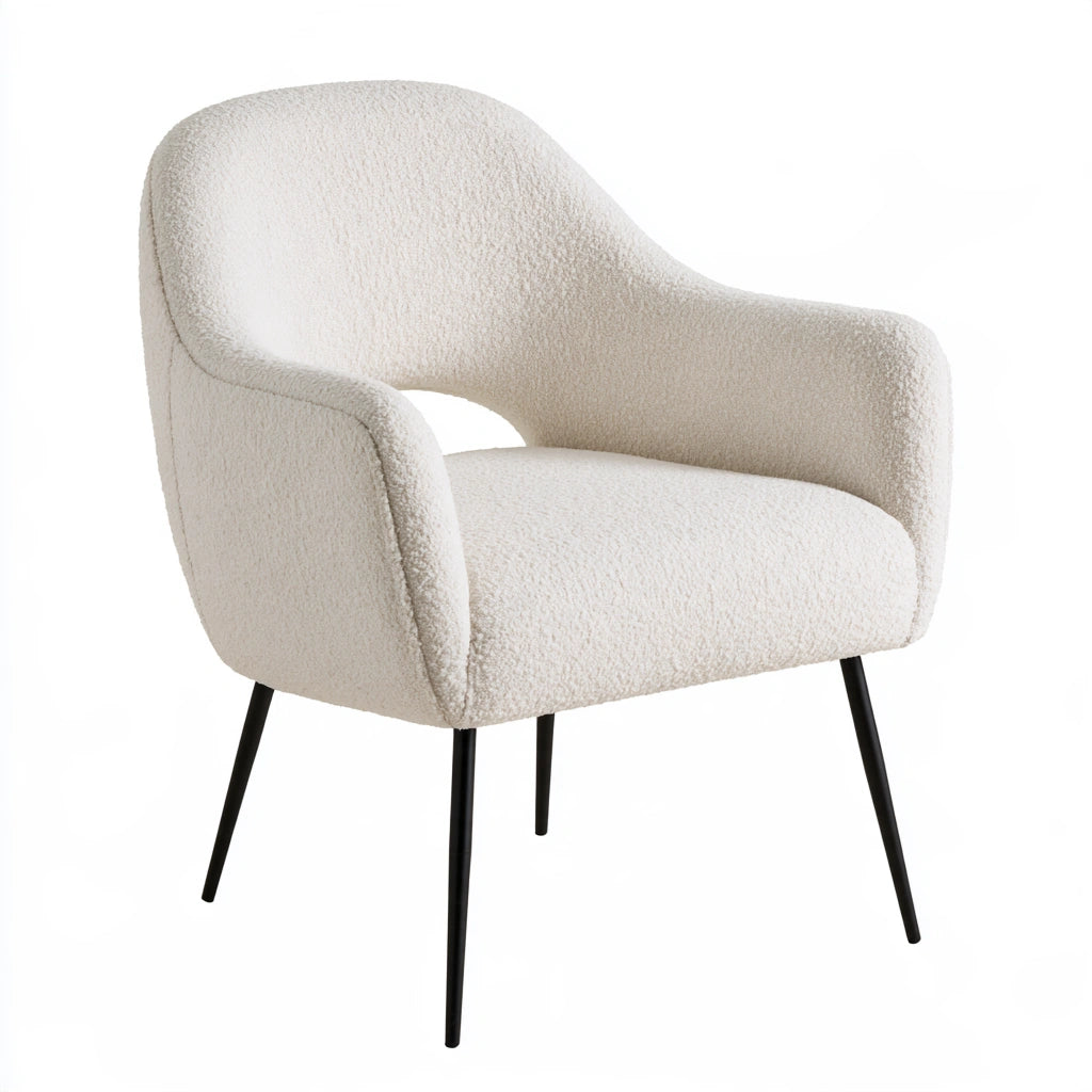Fauteuil d'appoint aux lignes épurées, coloris gris
