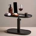 Table d'appoint en bois réglable, coloris noir