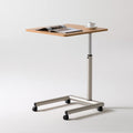 Table de lit réglable aux lignes épurées, coloris brun clair