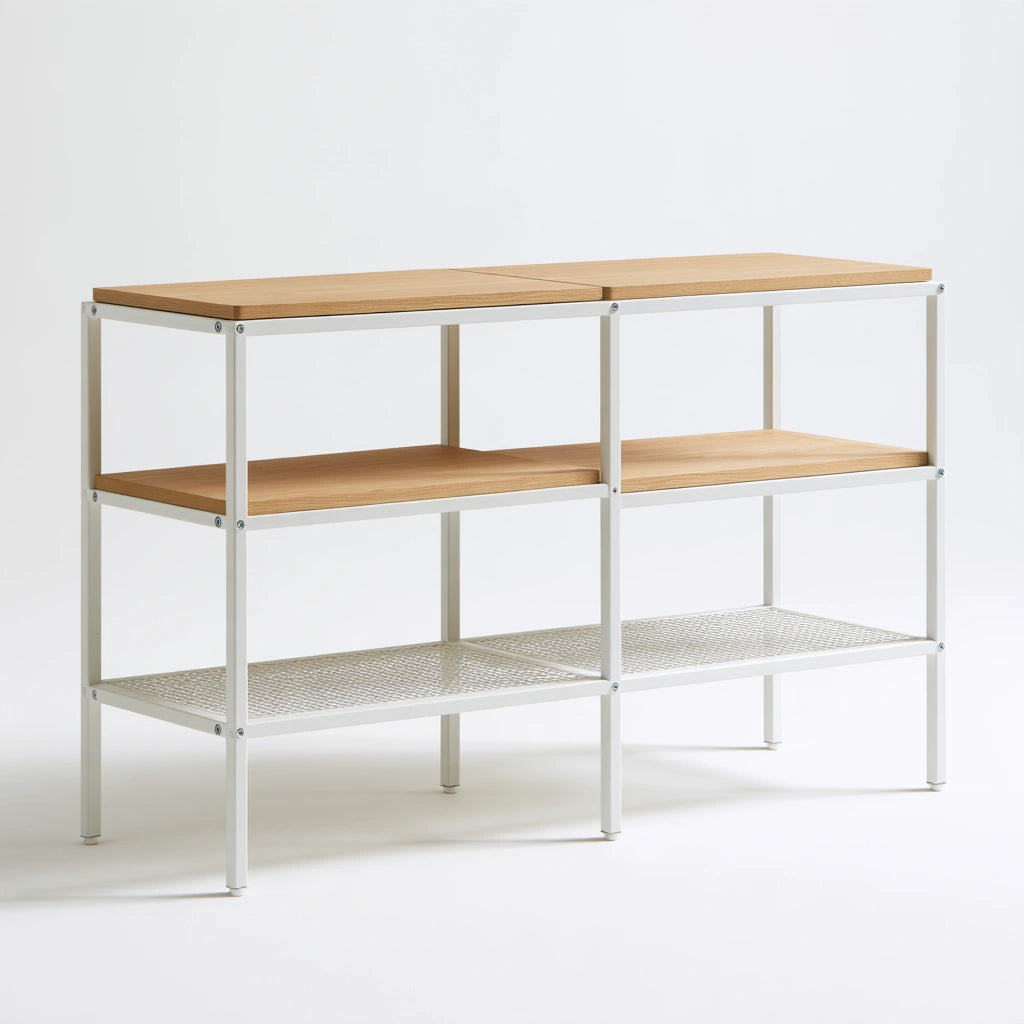 Console d'entrée aux lignes épurées, coloris blanc