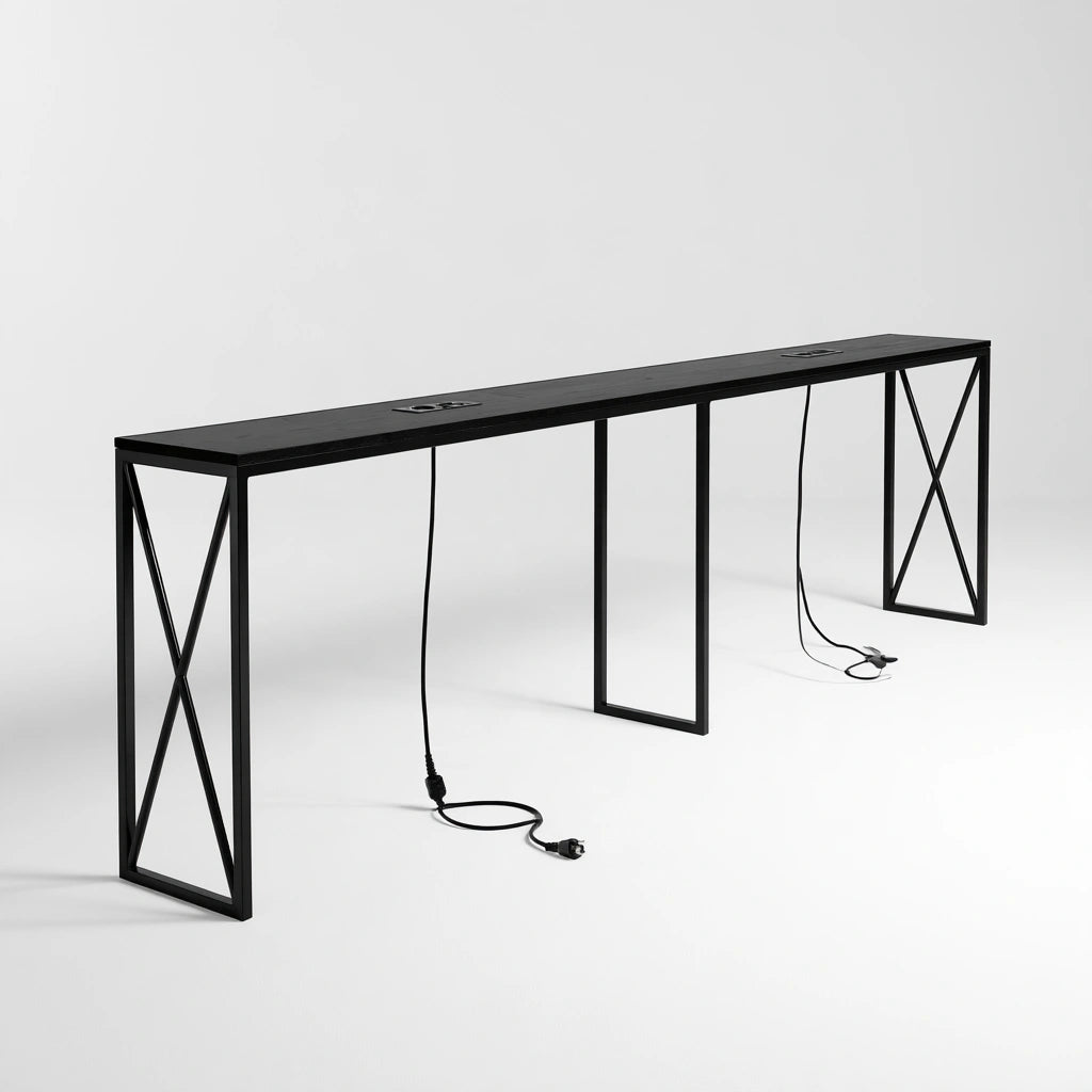 Console d'entrée aux lignes épurées, coloris noir