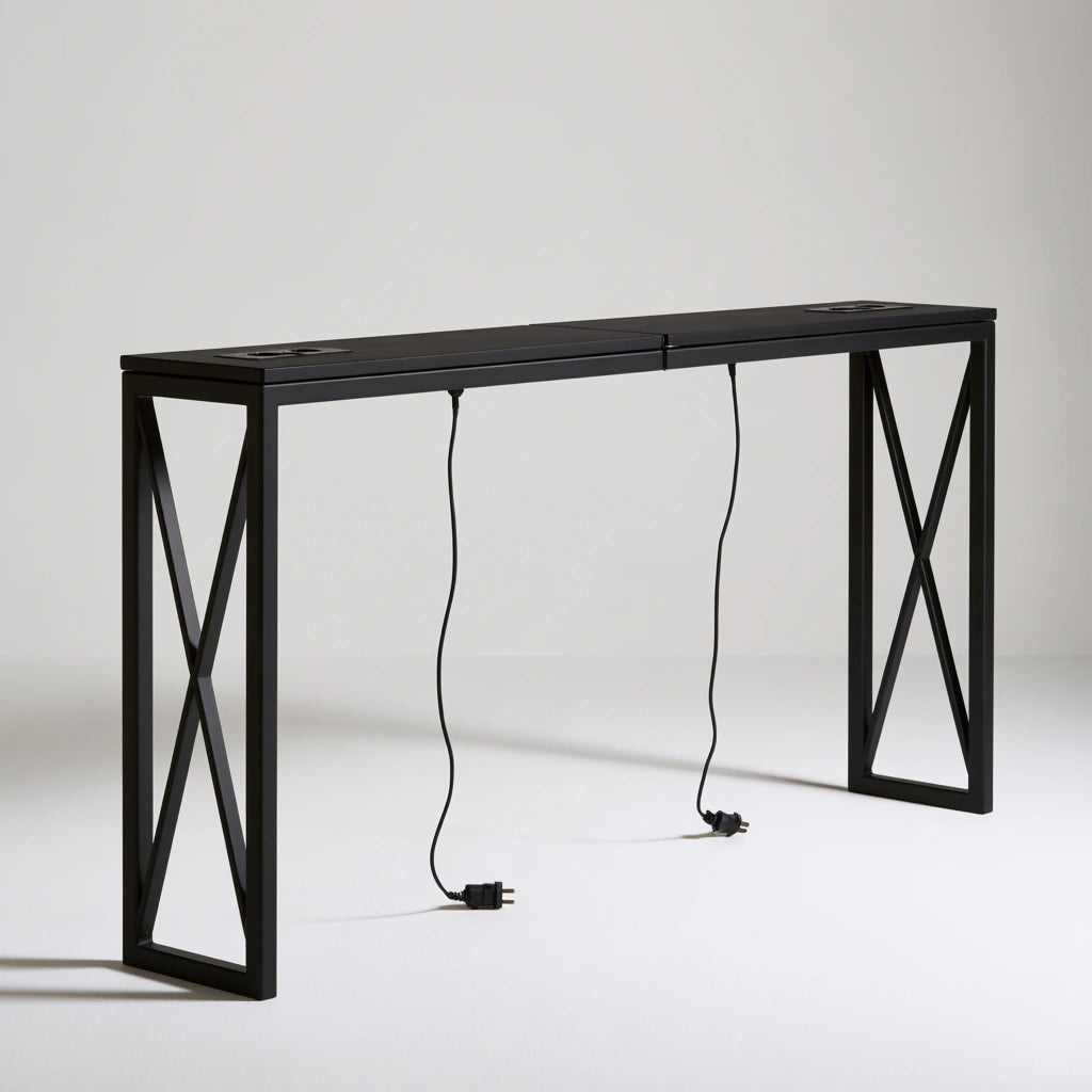 Console d'entrée aux lignes épurées, coloris noir