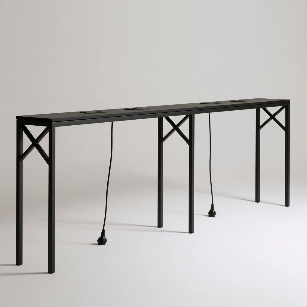 Console d'entrée aux lignes épurées, coloris noir