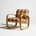 Fauteuil d'appoint en bois, coloris brun naturel